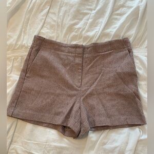 LOFT High Waist Red, White and Navy Blue Patterned Shorts, Sz 6